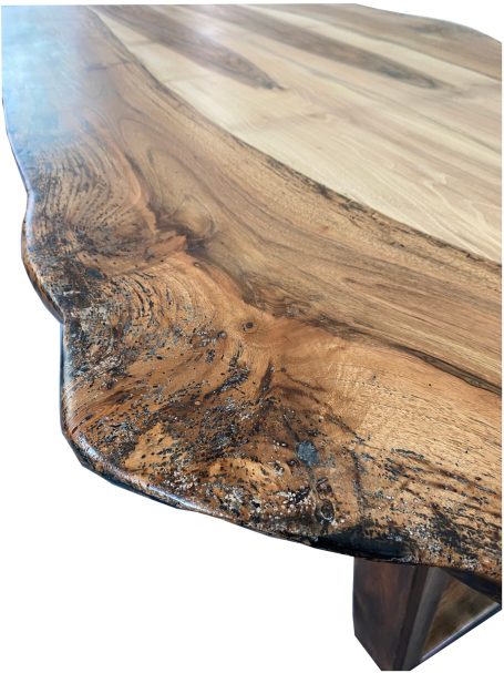 Bords naturels live edge de la table artisanale Intarsia