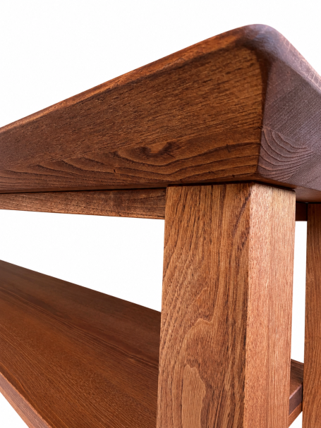 Meuble vasque contemporain en bois massif fabriqué artisanalement