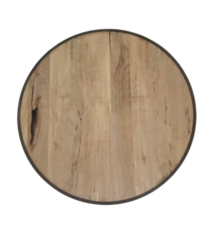 Plateau rond en érable noble de la table design Bourbon
