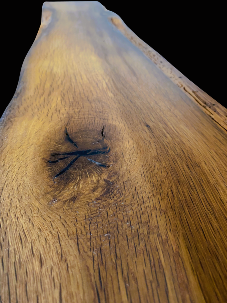 Texture authentique du vieux chêne de ferme utilisé pour la console Vetus