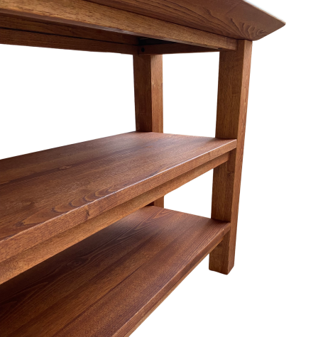 Plateaux de rangement spacieux du meuble vasque sur mesure