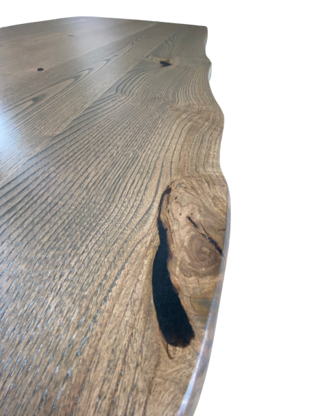 Bords naturels live edge de la table en châtaignier massif Casta